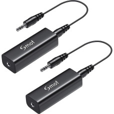 Smof Upgraded Floor Loop Noise Reducer Noise Filter for Car Audio/Home Stereos (Completely Eliminate Buzzing Noise) with 3.5mm Audio Cable, Black