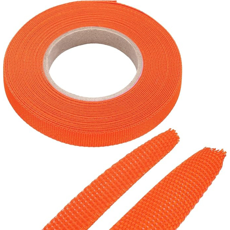 išteklių žemėlapis Geflochtene Kabelhülsen, wärmeschrumpfbarer Stoffschlauch, 5/16 Zoll, 7,9 m, Orange, 2:1 Verhältnis, Schrumpfschlauch, Kabelschutz für Kabelbaumkabel, Netzwerkkabelschutz, Kabelmanagement