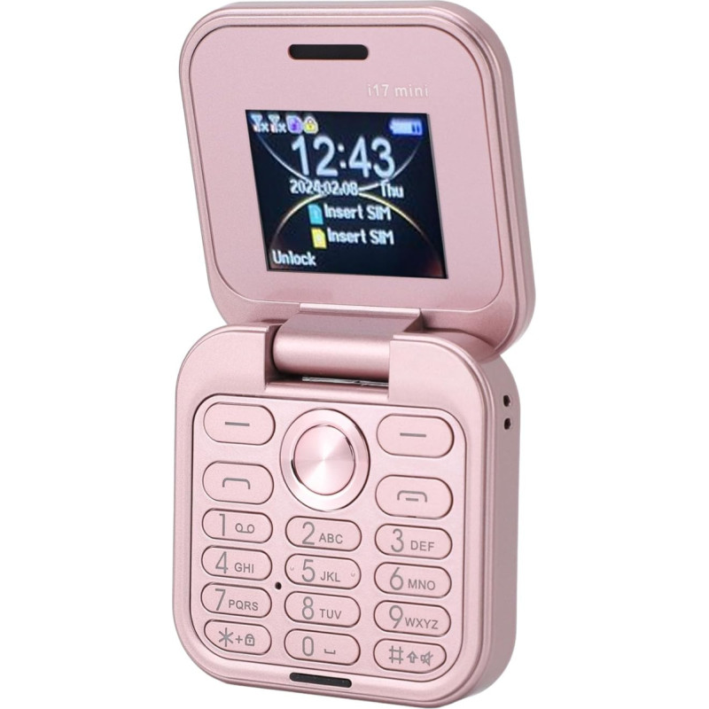 Unlocked Folding Mobile Phone for Seniors, Elderly, 2G Basic, Easy to Use, Smallest Mobile Phone with Large Buttons, FM Radio, LED Torch, Dual Nano SIM and