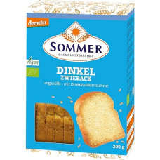 SOMMER Organic Spelt Rusks Demeter Unsweetened 200 g