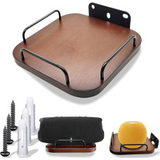 Universal Speaker Wall Mount for Roku Speaker, Homepod 2nd Generation, Adjustable Real Wood Wall Mount Shelves for Homepod Mini, Homepod 2, Bose, JBL Xtreme4, Charge 6, Sonos Era100