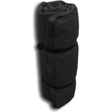 Nešiojamas futonas juodas, 200 x 140 x 4 cm