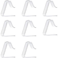 TuoYi Staltiesės laikiklio klipai, 8 plastikiniai staltiesės klipai, skirti staltiesėms laikyti vakarėliuose, renginiuose, restoranuose, vestuvėse, bufetuose, vakarienėse, patalpose ir lauke, stovyklavietėse