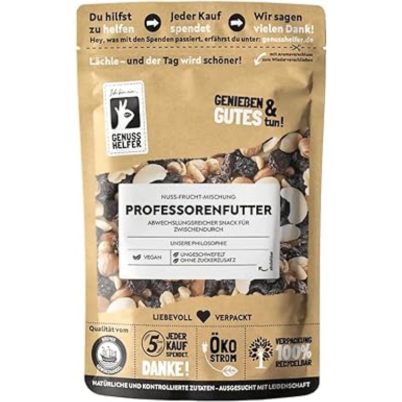 Bremer Gewürzhandel Professor Food, Special Nut Mix with Dried Fruits, Unsulphur & No Added Sugar, 3 x 200 g