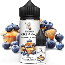 POPY Trade - Shake & Enjoy - Blueberry Muffin - Overdosed Aroma 10 ml in 120 ml Chubby Gorilla Bottle, Easy Mixing. For Nebulizers, Mist Machines, Diffuser, Food, Drinks etc.