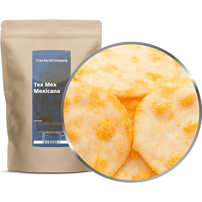 1 x 150 g corn cracker baked with cheese and chilli, gluten-free, very low in fat
