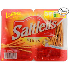 Lorenz Saltletts Classic Sticks with Sea Salt Pack of 9 (9 x 250 g)