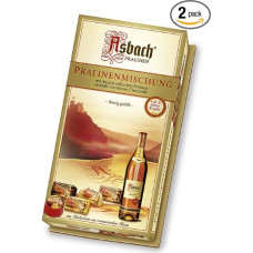 RCP Asbach Chocolate Mix, With and Without Crust, Liquid Filling, Alcoholic, Great Gift, 2 x 125g