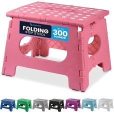 Handy Laundry FOLDING STEP STOOL - The lightweight step stool is sturdy enough to support adults and safe enough for children. Opens easily with one click. Ideal for the kitchen