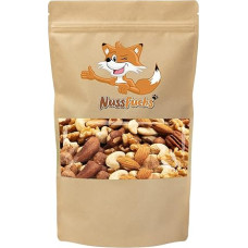 Nut Mix Natural - 1 kg - Nut Mix - 7 Varieties Crisp Nut Mix - Unroasted Unsalted Brazil Nuts Walnuts Cashews Almonds Pecan Nuts Hazelnuts Almonds Blanched (1 kg Bag)