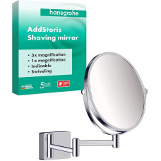 hansgrohe Addstoris 41791000 Cosmetic Mirror, Make-Up Mirror, Shaving Mirror with 3x Magnification, Bathroom Accessories, Chrome