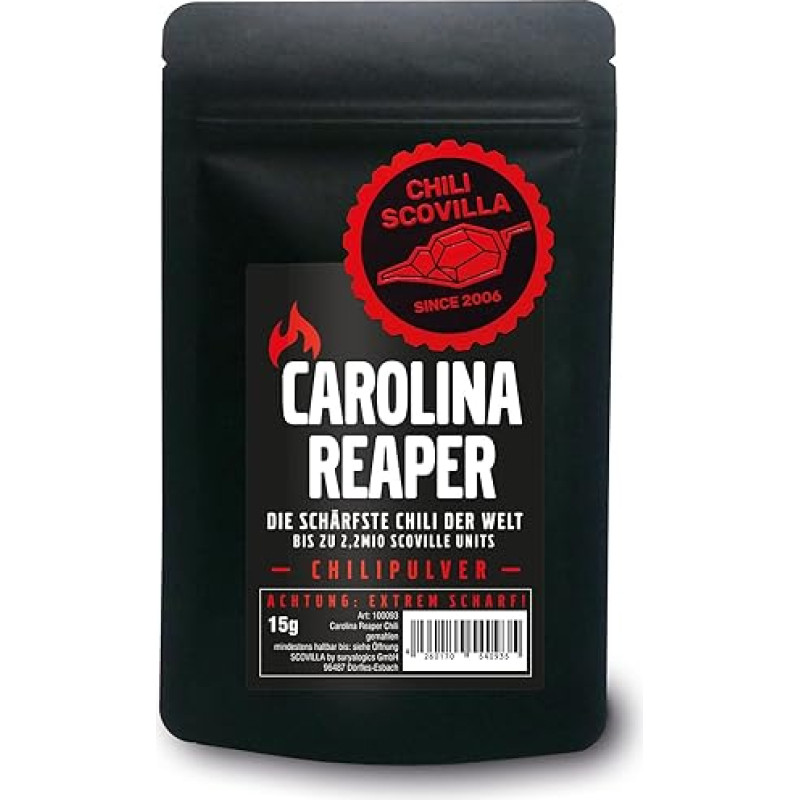 Chilli Scovilla Carolina Reaper Powder in Seal Pack, 15 g