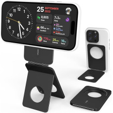 XZZUO Handy-Ständer, verstellbare Höhe und Winkel, faltbare Handyhalterung für den Schreibtisch, Aluminium-Handyhalterung, starker magnetischer Telefonständer, kompatibel mit iPhone 16/15/14/13/12