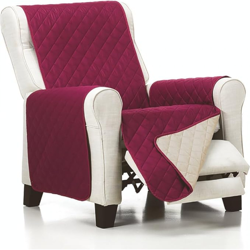 BESTCOVERS Dviejų spalvų fotelio užvalkalas, fotelio apsauga, apsauginis užvalkalas, Ispanijoje pagamintas fotelio užvalkalas, sofos užvalkalas, sofos užvalkalas, sofos užvalkalas, sofos užvalkalas (fuksija / smėlio spalvos, 1 sėdima vieta)