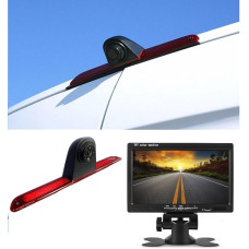 HD 720p E-Mark (E9) Third Roof Brake Light Camera Brake Light Parking Camera Transporter Reversing Camera Set Night Vision Camera + 7 Inch Monitor TFT Display Compatible with MB Sprinter W906 VW