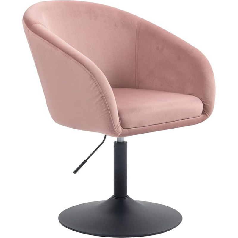 SVITA Jamaika poilsio kėdė Kokteilinė kėdė Baro kėdė Klubo kėdė Minkšta kėdė Plokštės pagrindas su porankiais Velvet Dusky Pink