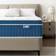 SEZMOONSI Dvigubo čiužinio viršutinis sluoksnis 4FT6, gelinės atminties putos (135 x 190 x 23 cm)