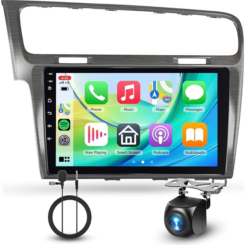 Rimoody 4+64G Wireless Carplay Android automobilinis radijas VW Golf 7 Golf VII 2013-2017 10 colių HD automobilinis radijas su Android Car GPS Mirror Link Bluetooth FM/RDS/DAB/DVR/EQ/USB vairo valdymas atbuline eiga