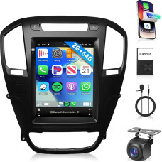 2G + 64G Wireless Carplay Android Car Radio for Opel Insignia Buick Regal 2009-2013 9.7 Inch Touchscreen Car Radio with Android Car GPS Navigation WiFi Mirror Link Bluetooth FM/RDS Radio EQ/SWC Rear