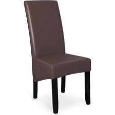 lygooh Vandeniui atsparus PU odos kėdžių dangteliai XL Stretchy High Back Large Chair Covers Washable Removable Seat Covers Chair Protector Slipcover for Dining Room Kitchen