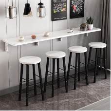 Wandmontierter Klapptisch aus Holz, platzsparender Tisch für Küche, Bar, Milchteeladen, langes und schmales Design für kompakte Räume