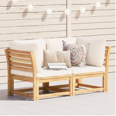 Rantry Gartensofa mit Kissen, 2-Sitzer, Massivholz, Akazienholz, Gartensofa, Schlafsofa, Wohnzimmer, Couch, Sofas für den Außenbereich, für Wohnzimmer, Terrasse, Außenbereich, Möbel