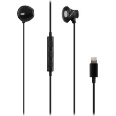 T'nB Wired Earphones, Lightning Connector, Semi In Ear Stereo Sound, Built-in Microphone, Compatible with Apple iPhone/iPad, MFI Certified, Black