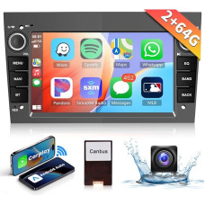 2+64G Car Radio for Opel Corsa Astra Antara Zafira Meriva Vivaro Combo Bluetooth Wireless Carplay Android Car with 7 Inch Touch Screen, Radio 2 DIN FM/RDS with WiFi/GPS + AHD Reversing Camera/Canbus