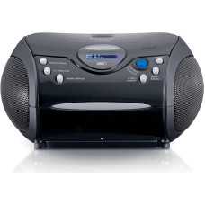 Lenco SCD-24DAB - CD Player for Children - Bluetooth 5.1 - CD Radio - Boombox - DAB+ Radio - Track Memory - 2 x 1.5 W RMS Power - Mains and Battery Operated - Black, SCD-24DAB BK