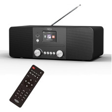 XORO HMT 620 All-in-One Stereo Internet Radio with CD Player, DAB+/FM Radio, WLAN, Bluetooth, Spotify Connect, MP3 USB Player, Network Streaming, App Control, Black