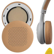 GEEKRIA QuickFit Protein Leather Replacement Ear Pads for JBL Duet BT, Duet Bluetooth Wireless On-Ear Headphones Ear Pads, Headset Ear Pads, Ear Cups Repair Parts (Khaki), (EJZ258-02)