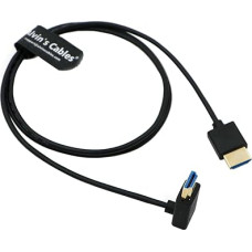 Alvin's Cables 8K HDMI 2.1 High Speed Slim HDMI Straight to HDMI Up Angled Cable for Atomos Ninja V Monitor, Z CAM E2, for Sony FS5 | FS7| A7S3 Cameras 39.4