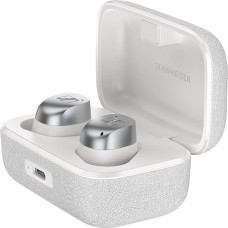 Sennheiser Momentum True Wireless 4 - Smart Earbuds Bluetooth 5.4, Crystal Clear Sound, Ergonomic Design, 30 Hours Battery Life and Adaptive ANC - White Silver