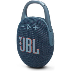 JBL Clip 5 in Blue - Portable Bluetooth Speaker Box with JBL Pro Sound, Deep Bass and Playtime Boost Function - Waterproof and Dustproof - 12 Hours Runtime