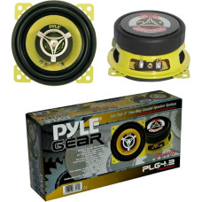 Pyle 2 x 2-Way Coaxial Speaker PLG4.2 PLG 4.2 Yellow 10 cm 4 Inch 70 Watt RMS 140 Watt Max for Standard Car Door Housing per Pair