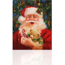 Pictures and Canvas Modern Hanging Portrait of Santa Claus Christmas Decoration - Print on Canvas Christmas Decoration for the Christmas Season, 30 x 40 cm