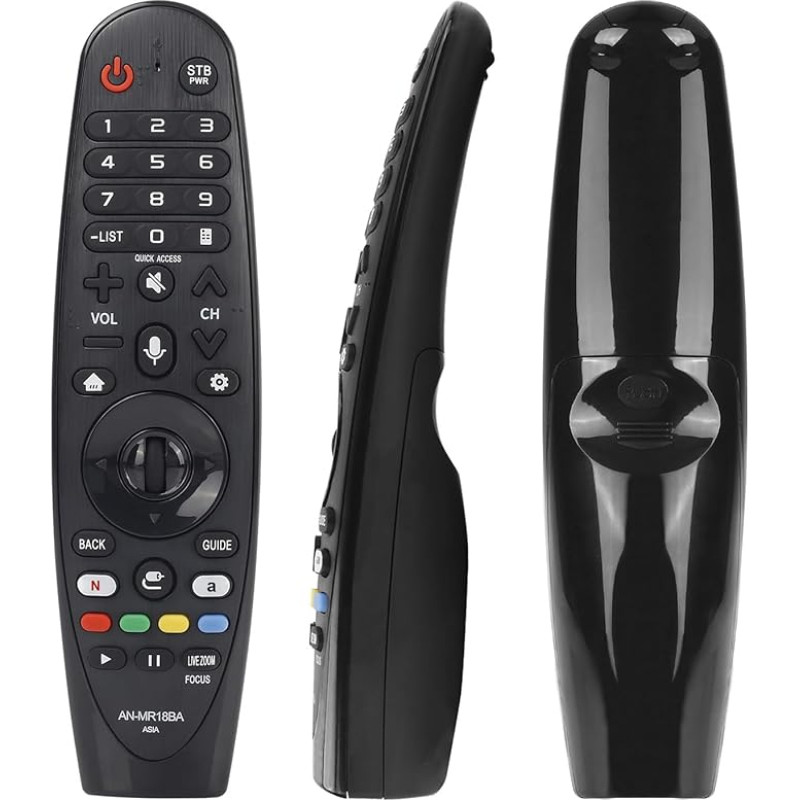 AN-MR18BA Magic Remote Control Fits LG Smart TVs, YiBiChin Replacement Only for LG Smart Android TV AN-MR18BA Remote Control with Voice Magic Pointer Function With 2 Popular Shortcut Buttons