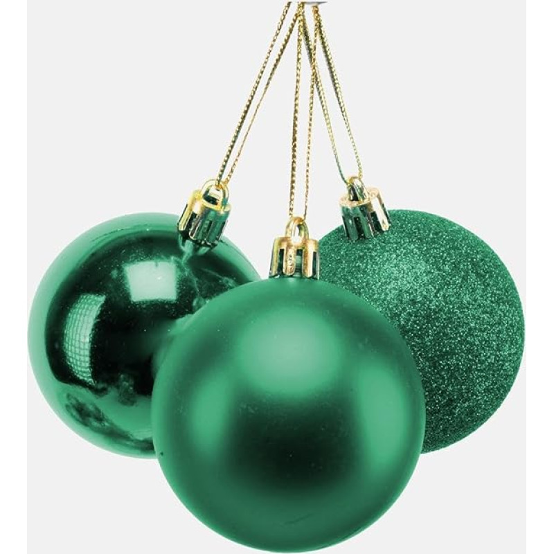 10cm/6pcs Christmas Baubles Shatterproof Emerald Green Christmas Tree Ornaments Ball Ornaments Balls Christmas Decorations Christmas Decoration Shiny Matte Glitter