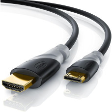 CSL Mini HDMI Cable 1.4a Ultra HD Full HD Ready 3D Ethernet 1080p 2160p 4k at 30Hz Triple Shielded