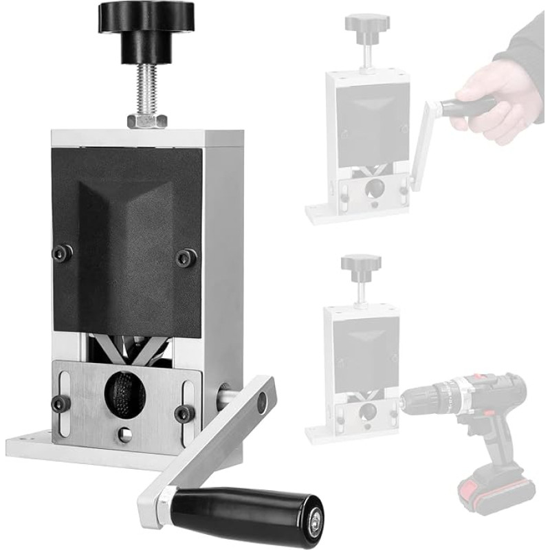 Weytoll Wire Stripper Manual Aluminum Alloy Wire Stripper with Crank Handle Electric Hand Drill for 2-15mm Cable