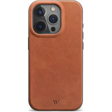 WIIUKA Case for iPhone 15 Pro, Leather from Germany, Leather Extra Thin, Premium Mobile Phone Case, Qi, Skiin More 360° Vintage Cognac Brown