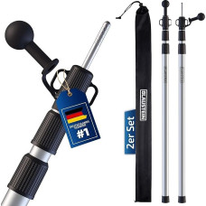 Blaustein palapinės stulpai, 2 vnt. - teleskopinis stulpas markizei, brezentui ir palapinei - markizės stulpas - brezento stulpas stovyklavimui - atsparus audrai ir oro sąlygoms - itin lengvas palapinės stulpas, kurio ilgis: 94-235 cm