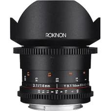 Rokinon Cine DS DS14M-MFT 14mm T3.1 ED AS IF UMC Full Frame Cine Wide Angle Lens for Olympus and Panasonic Micro Four Thirds