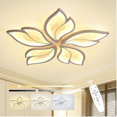 Sky angle LED Ceiling Light with Remote Control, Dimmable Bedroom Lamp, Creative Flower Shape Design, Living Room Ceiling Light (5 Heads/Diameter 63 cm/24.8 Inches)