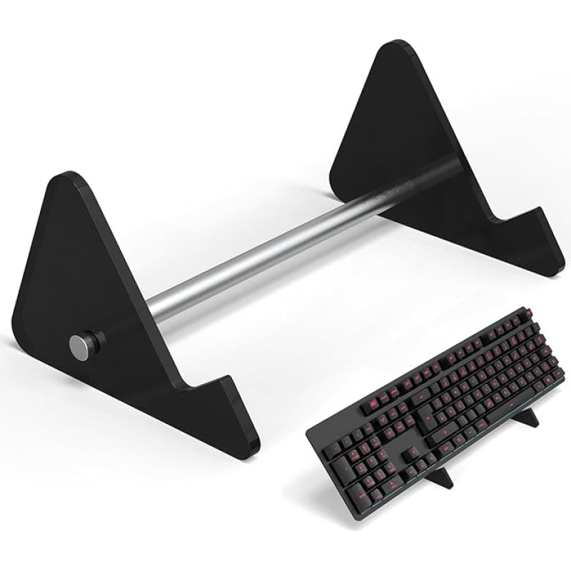 Stand, 1-Tier Mechanical Keyboard Acrylic Display Stand, Black Acrylic Keyboard Stand, Holder Stand for Gaming Keyboards (Pack of 1)