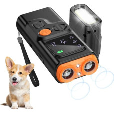 Įkraunamas 4 režimų ultragarsinis šunų atbaidymo įrenginys, automatinis šunų atbaidymo įtaisas, sustabdo šunų lojimą, įrenginys nuo lojimo šunims, 3-in-1 kontrolės įrenginys, saugus patalpose ir viduje