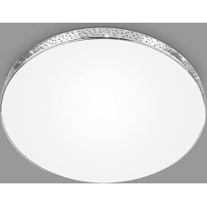 BRILONER Leuchten LED vonios kambario lubų šviestuvas su blizgesio efektu IP44 Vonios kambario šviestuvas Neutrali balta šviesa Chromas 355 x 65 mm (DxV) 3651-216 Skersmuo 35,5 cm