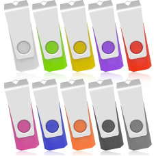 2GB 10 vnt. USB 2.0 Flash Drive U Disk Memory Stick Flash diskas kompiuteriui nešiojamam kompiuteriui 10 spalvų