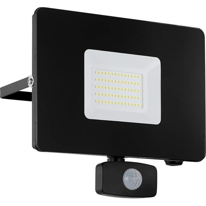 LED Outdoor Wandleuchte FAEDO 3 Schwarz Klar L:20,5cm H:20cm T:5cm Sensor IP44