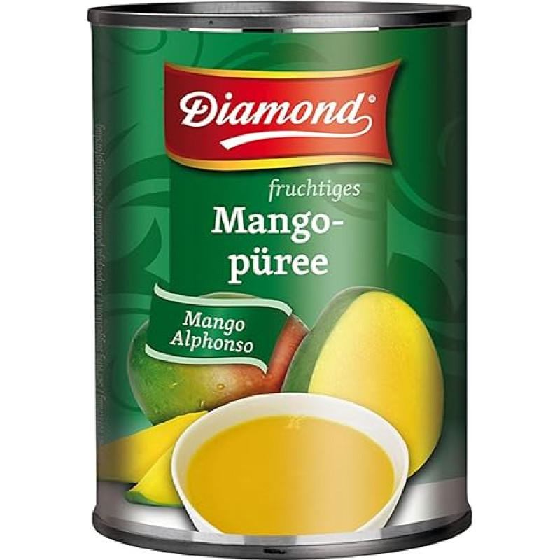 DIAMOND Mango tyrė, smulki Alphonso mangų tyrė, konservuotų vaisių skardinėje - 1 x 850 g